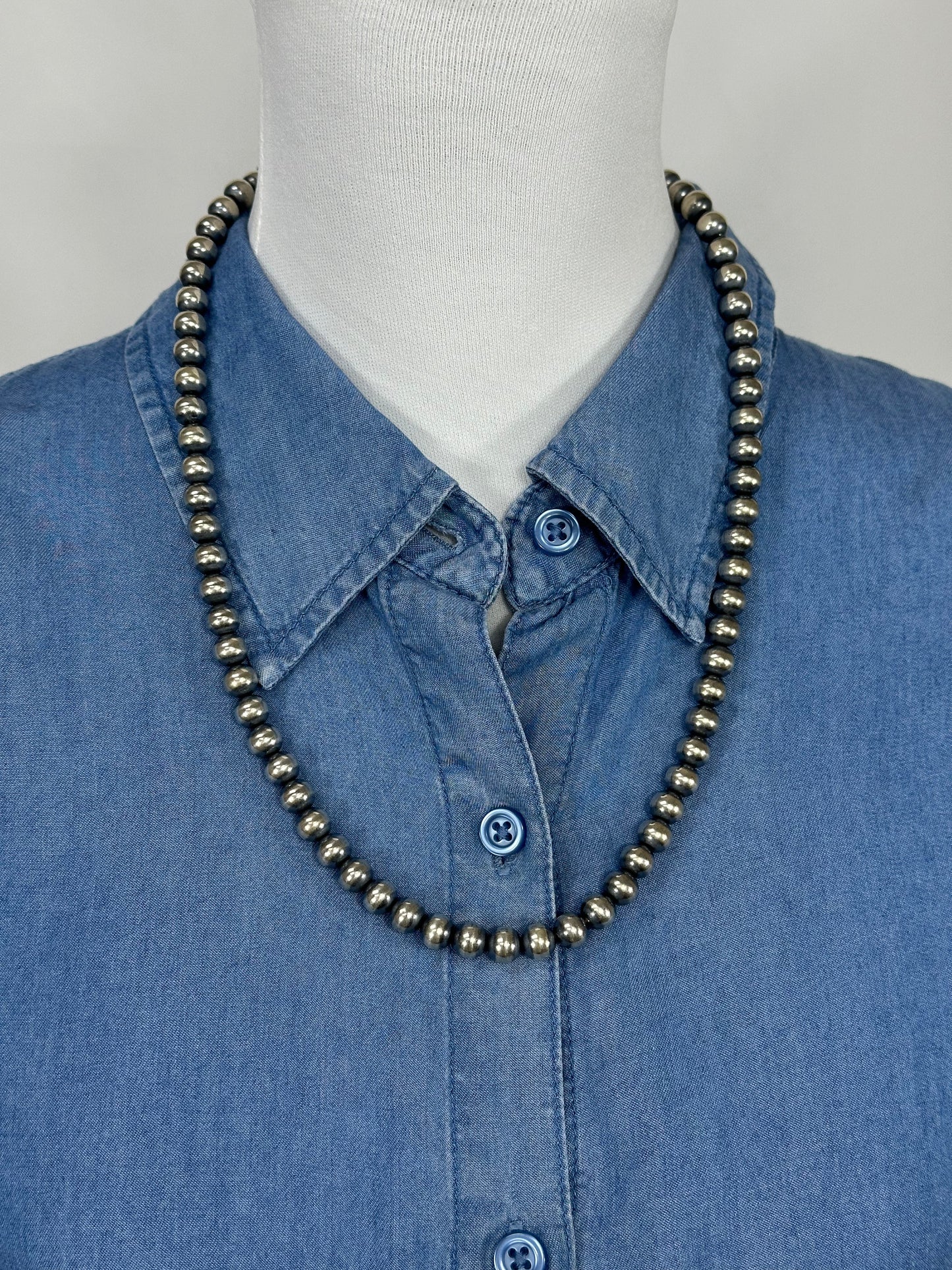 8MM Sterling Pearl Necklace
