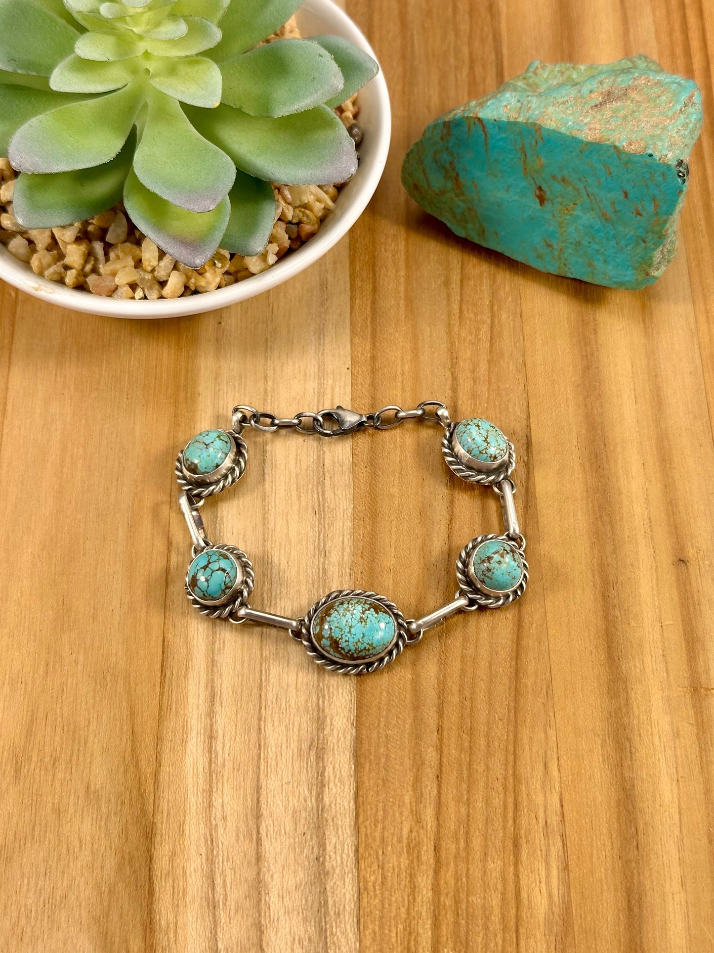 #8 Turquoise 5 Stone Bracelet