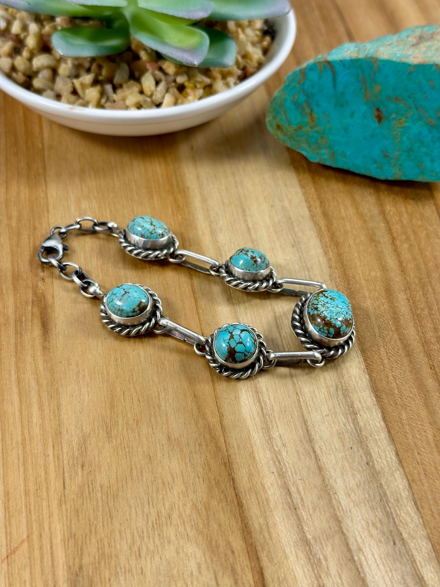 #8 Turquoise 5 Stone Bracelet