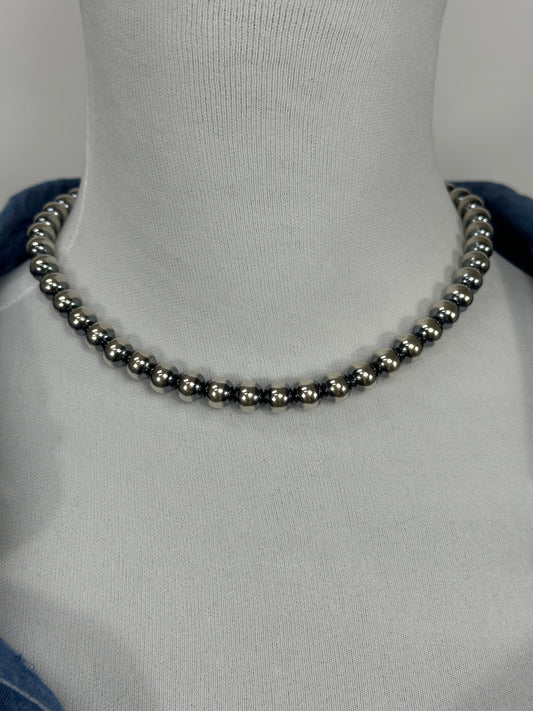 8MM Sterling Pearl Necklace