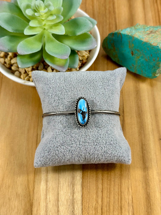 Golden Hills Single Stone Sterling Cuff