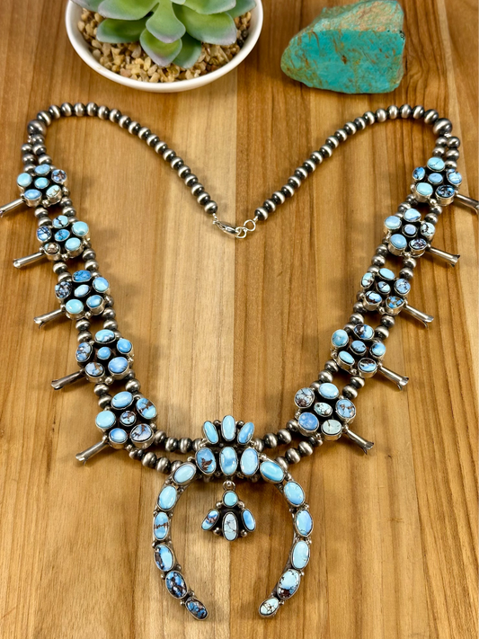 Golden Hills Squash Blossom Necklace & Earring Set
