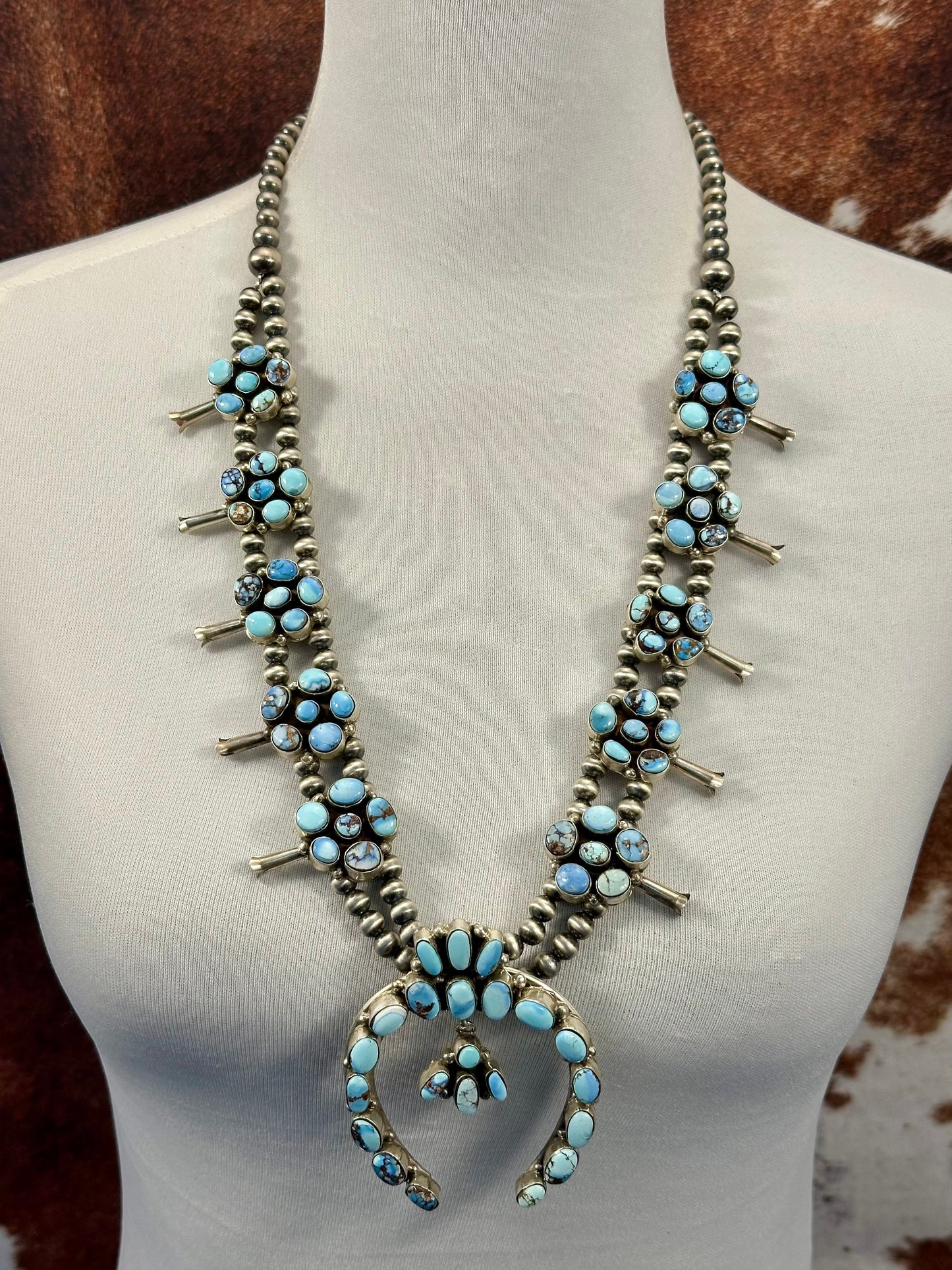 Golden Hills Squash Blossom Necklace & Earring Set
