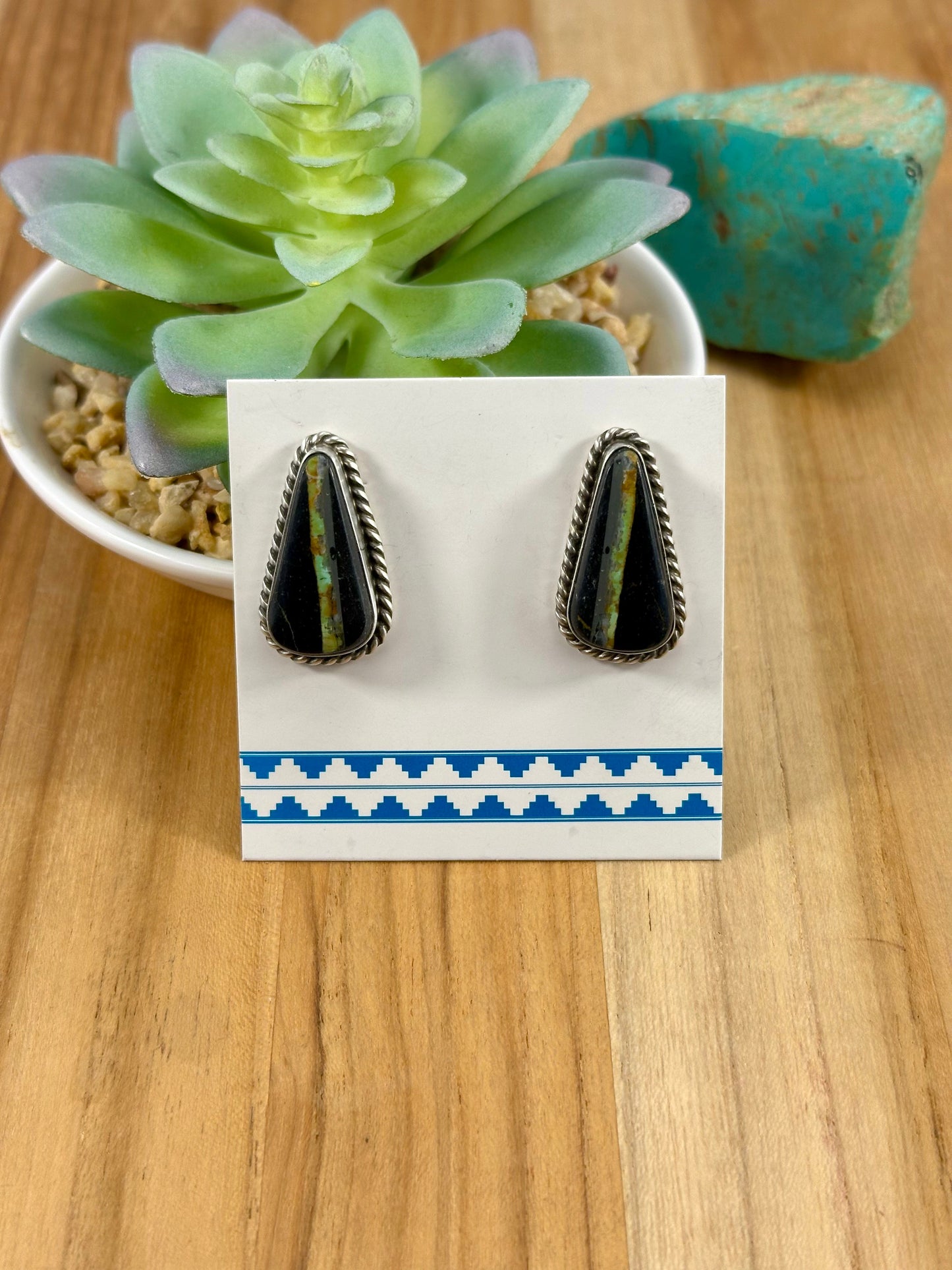 Blackjack Triangle Stud Earrings