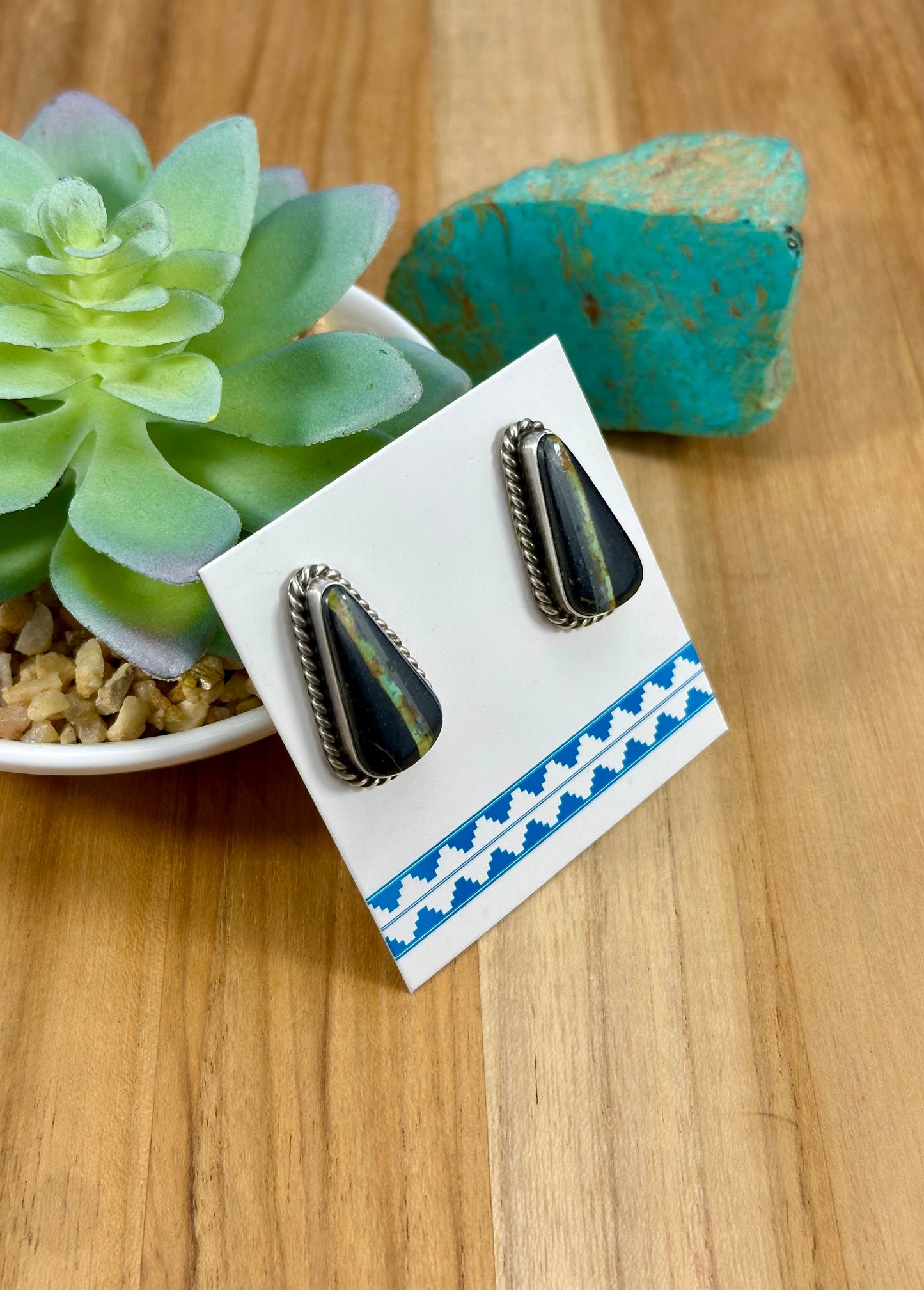 Blackjack Triangle Stud Earrings