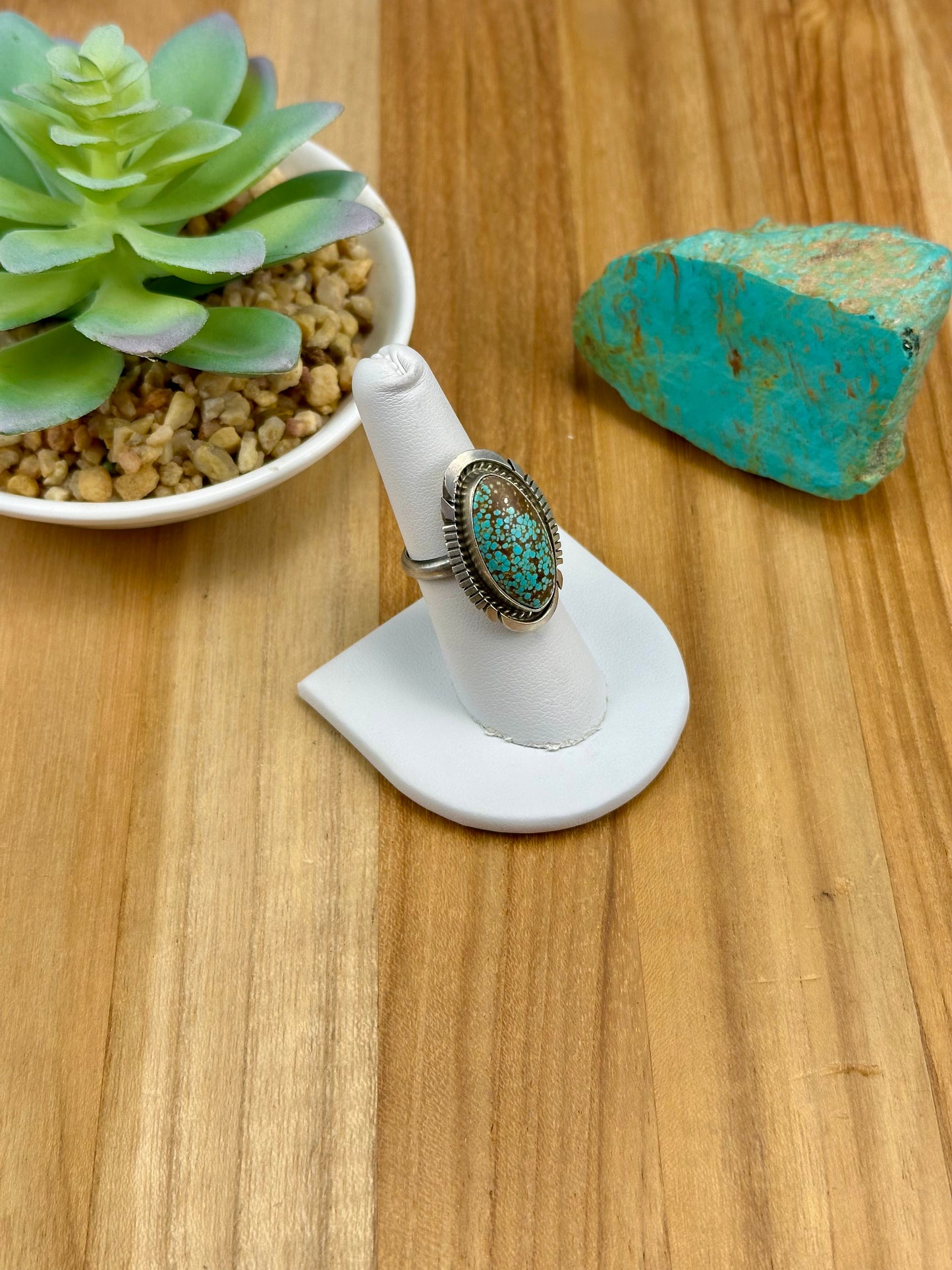 Single Stone #8 Turquoise Ring