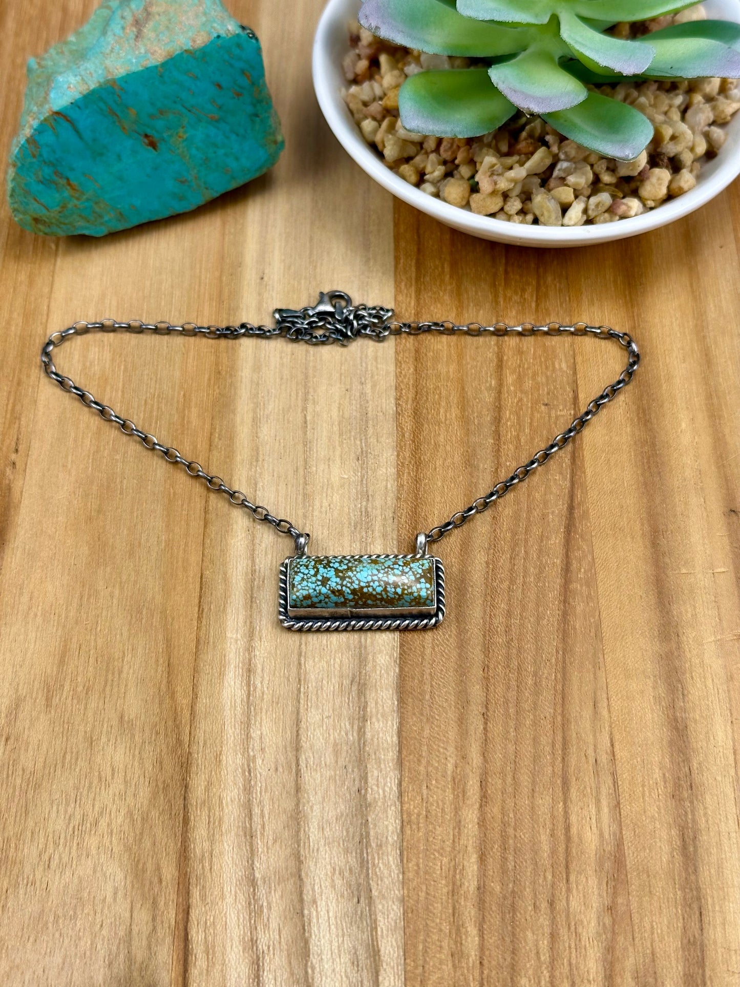 #8 Turquoise Bar Necklace