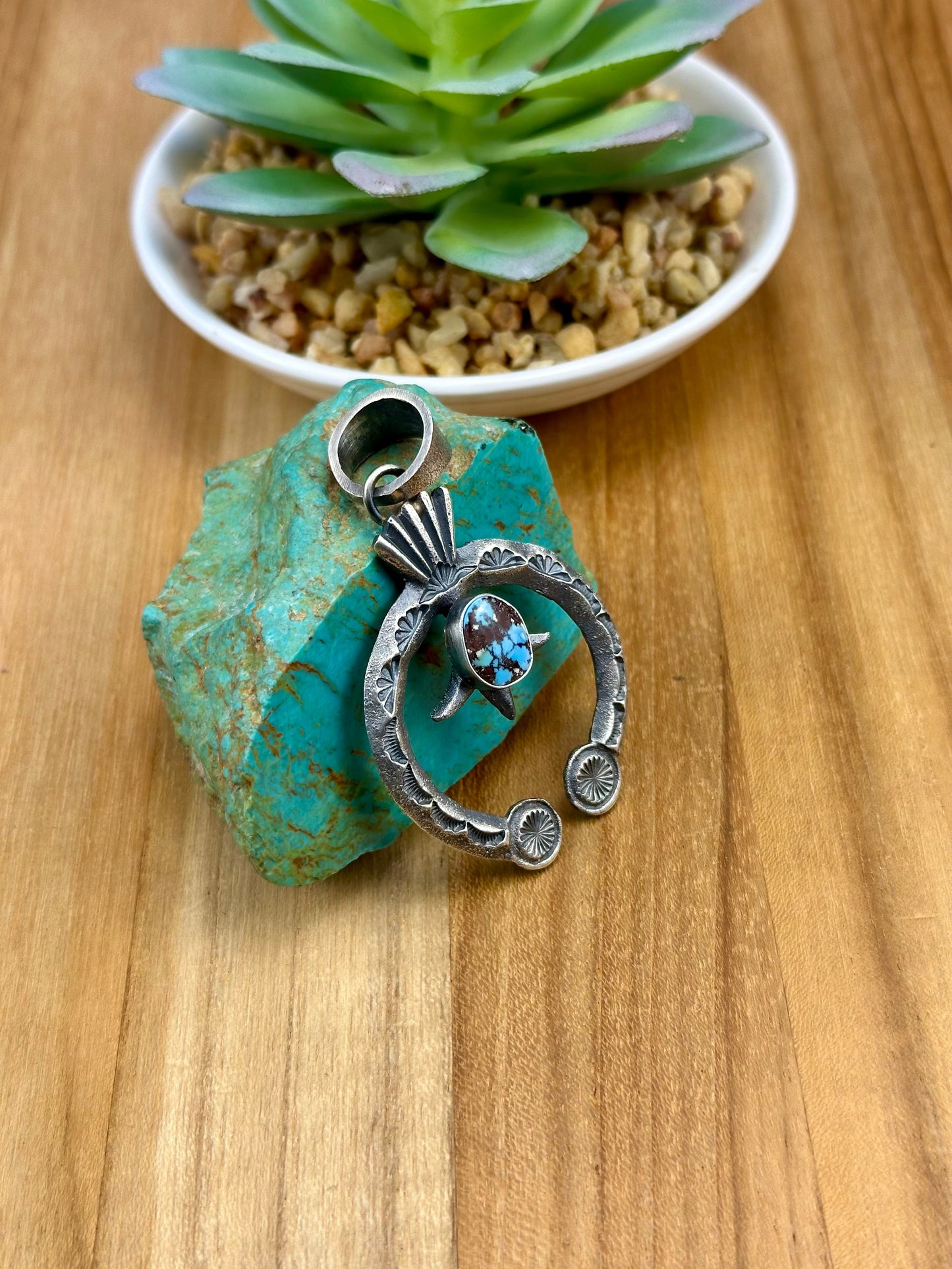 Golden Hills Turquoise Naja Pendant