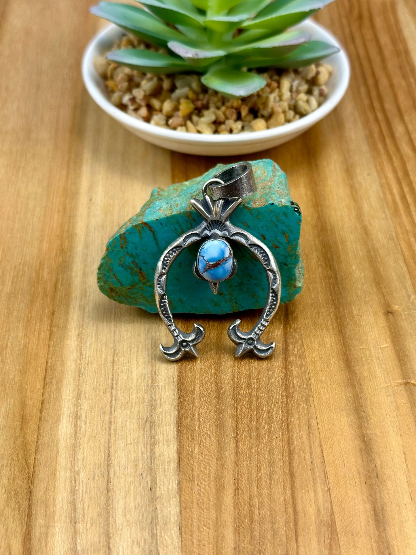 Golden Hills Turquoise Naja Pendant
