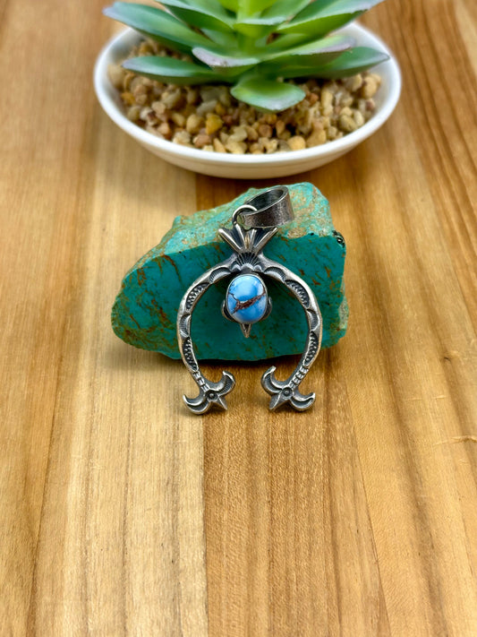 Golden Hills Turquoise Naja Pendant