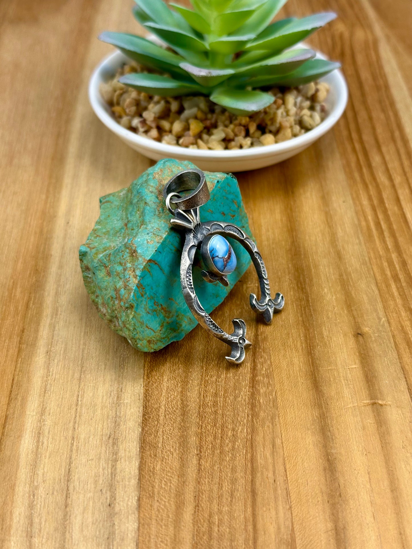 Golden Hills Turquoise Naja Pendant