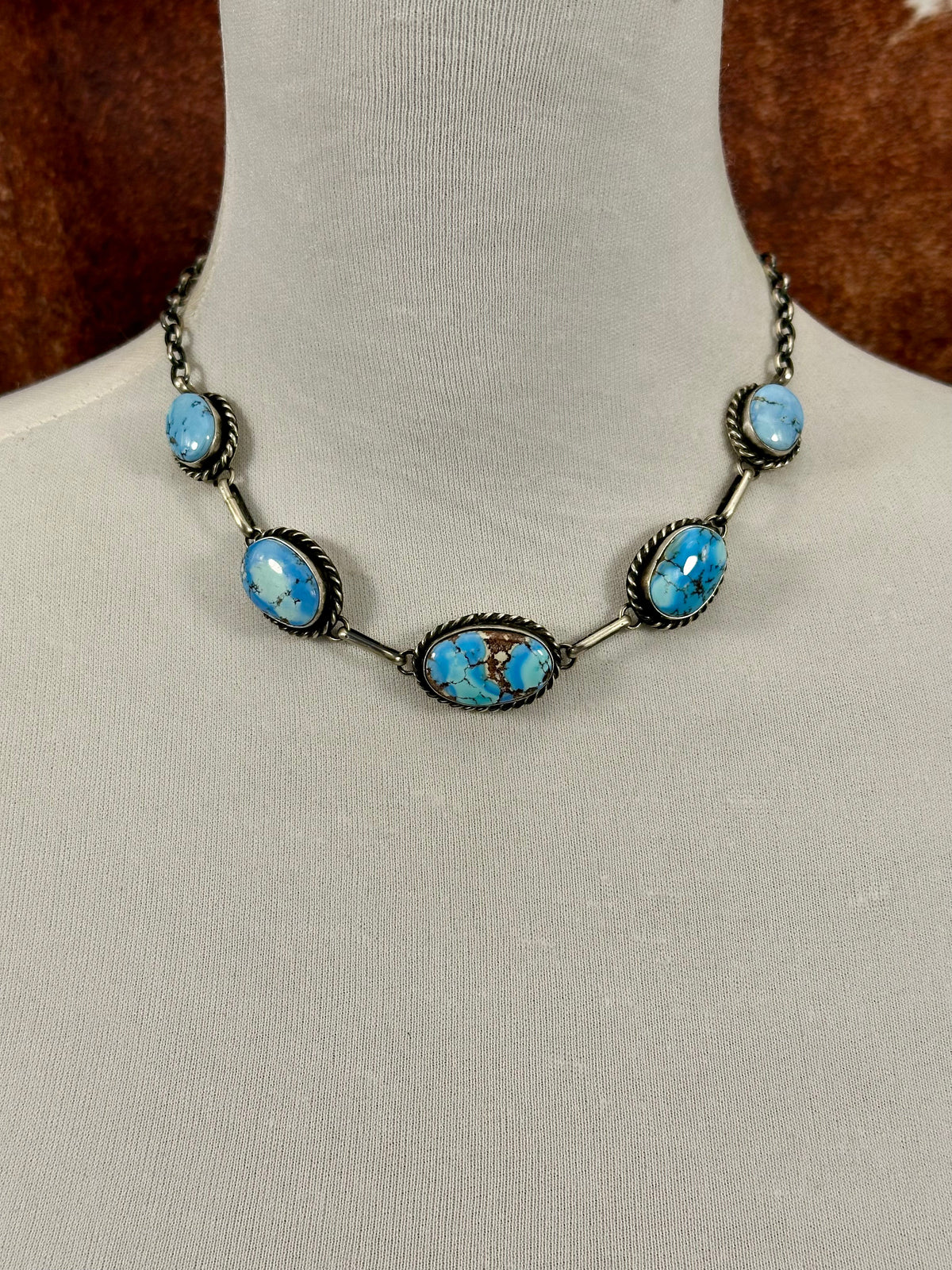 5 Stone Golden Hills Turquoise Choker
