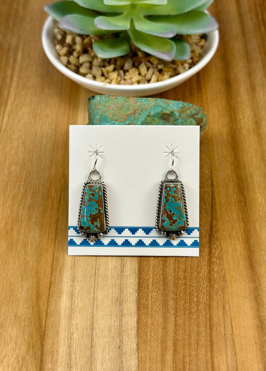 #8 Turquoise Sterling Dangle Earring