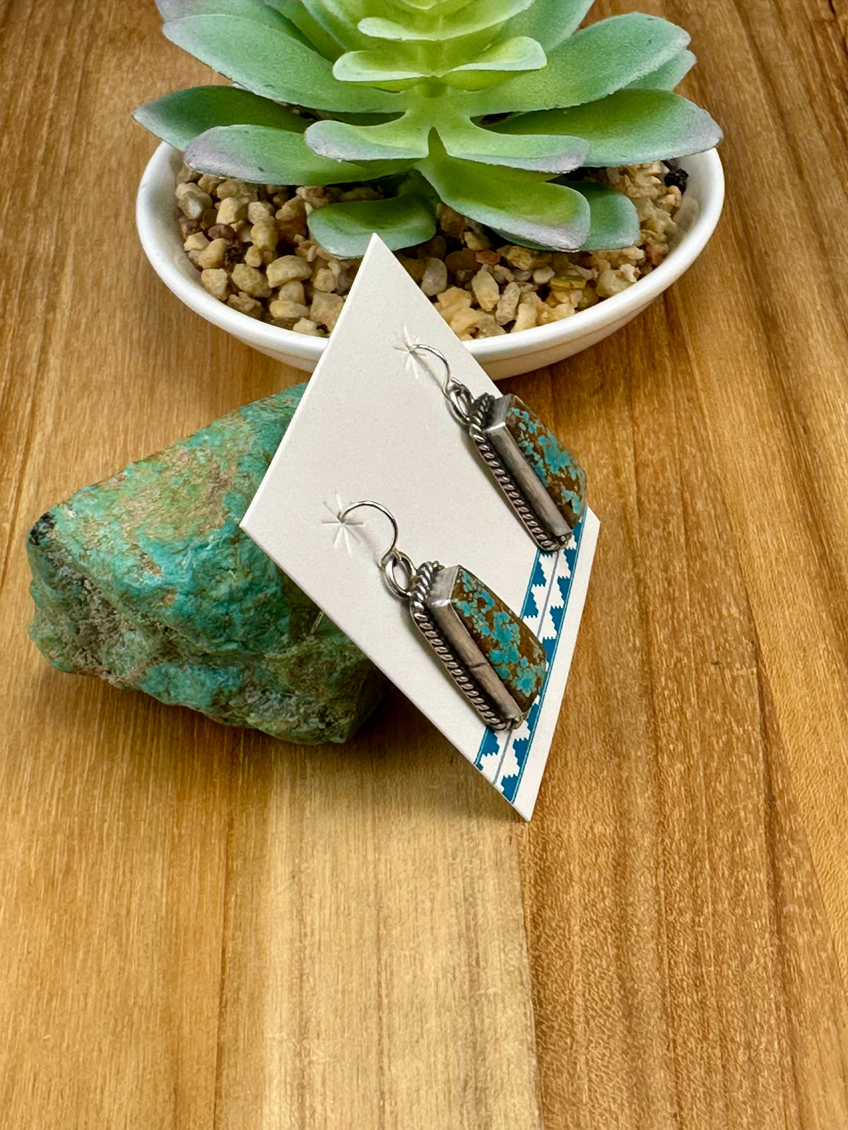 #8 Turquoise Sterling Dangle Earring