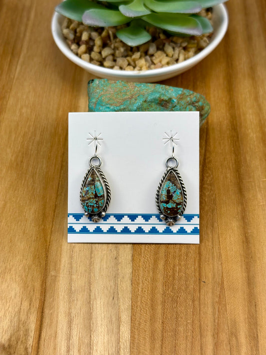 #8 Turquoise Sterling Dangle Earring