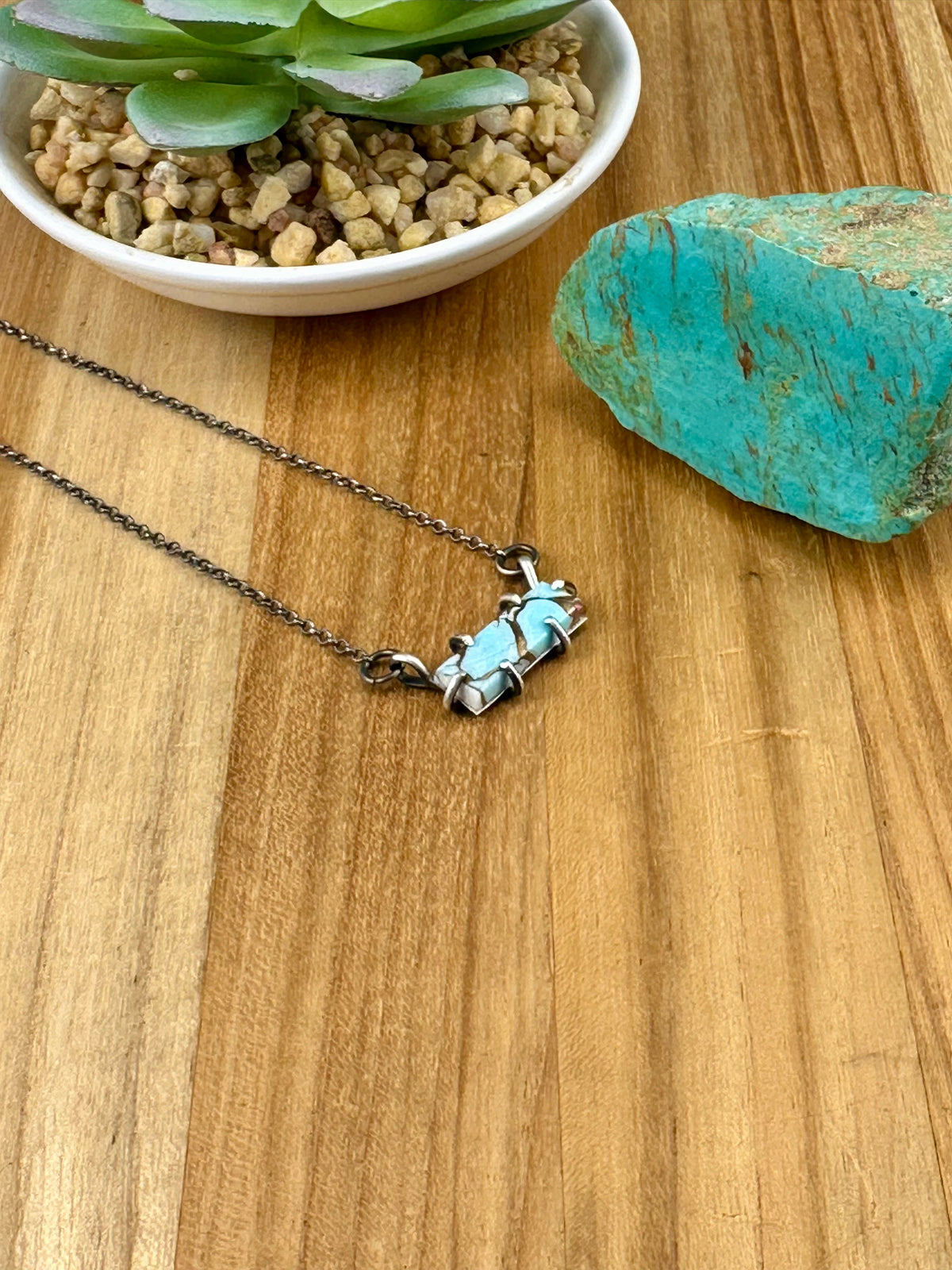 Cotton Candy Sterling Waterproof Bar Necklace
