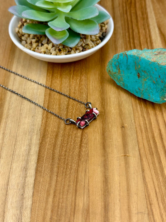 Dahlia Rose Sterling Waterproof Bar Necklace