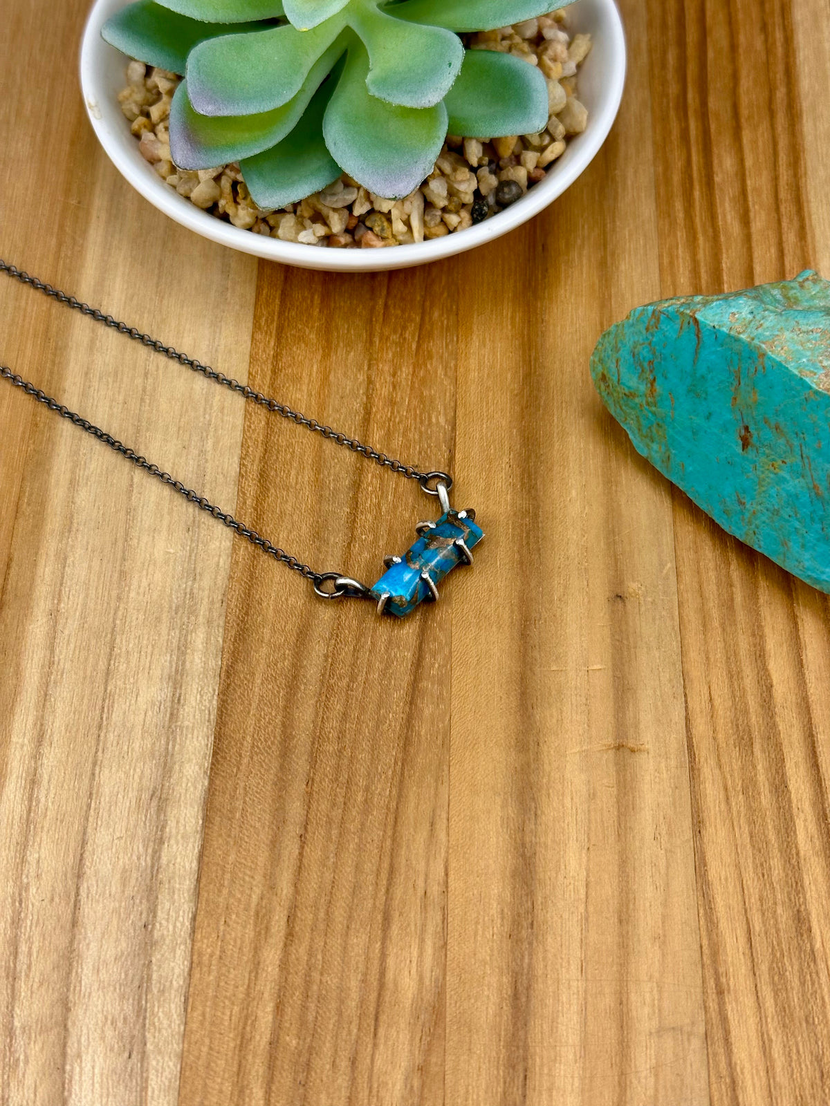 Dahlia Sterling Waterproof Bar Necklace