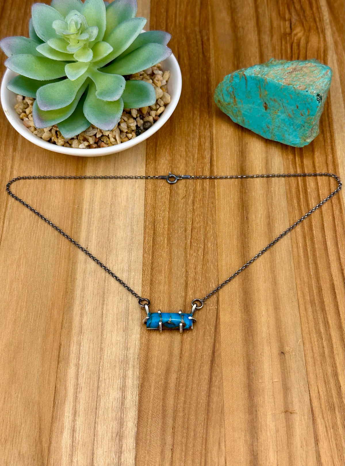 Dahlia Sterling Waterproof Bar Necklace