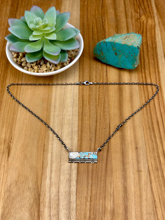 Cotton Candy Bar Sterling Necklace