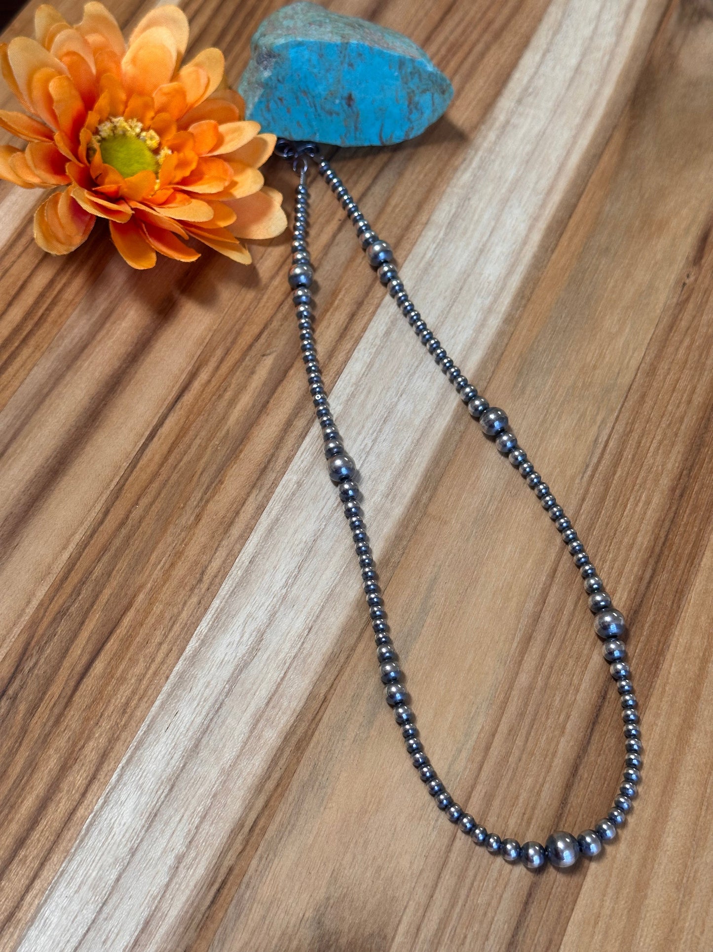 4-8MM Varied Sterling Pearl Necklace