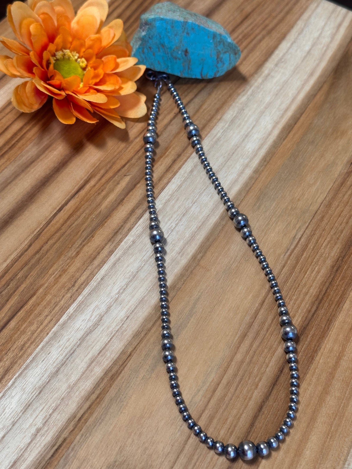 4-8MM Varied Sterling Pearl Necklace
