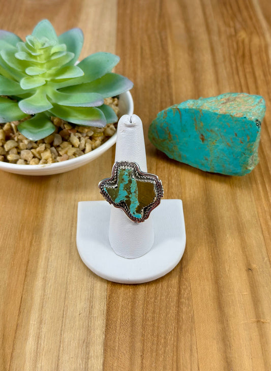Kingman Turquoise Sterling Texas Ring