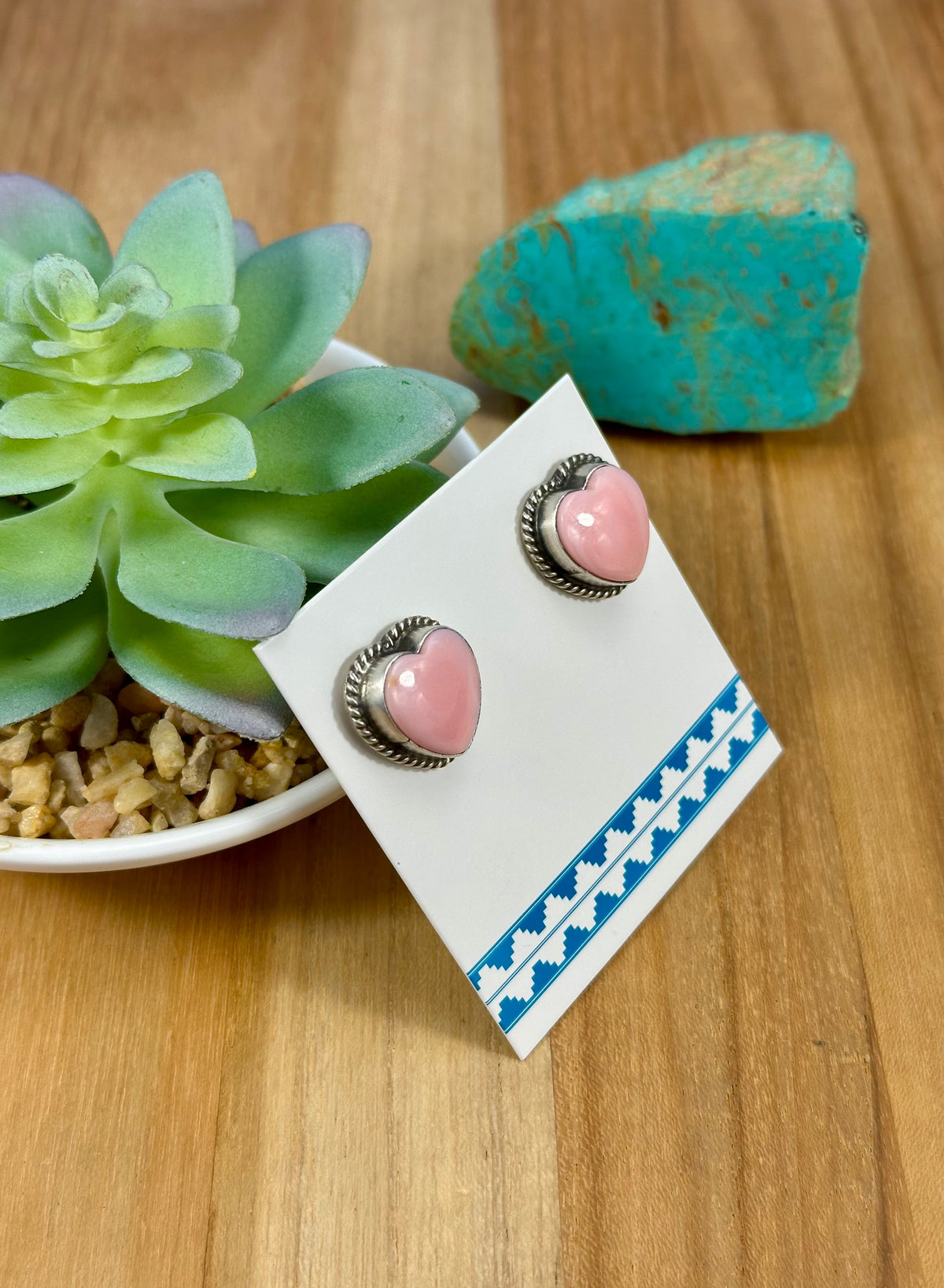 Pink Conch Heart Sterling Lariat Set