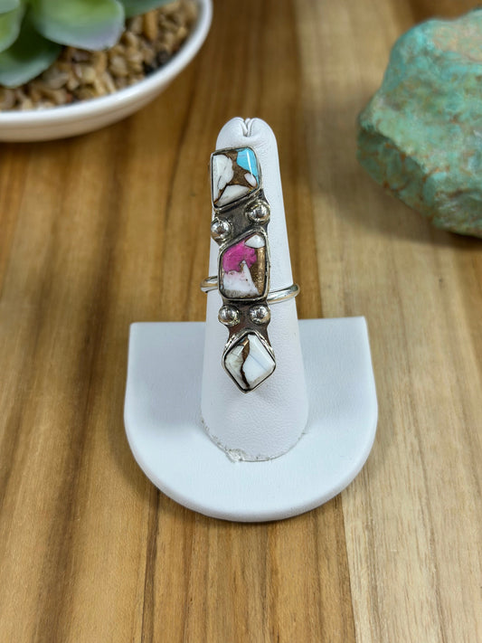 3 Stone Cotton Candy Ring