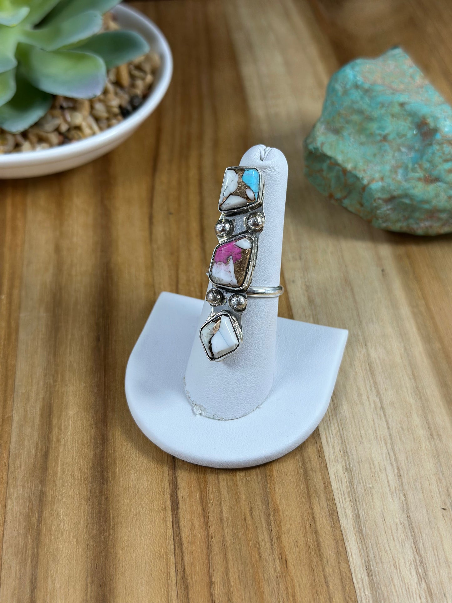 3 Stone Cotton Candy Ring