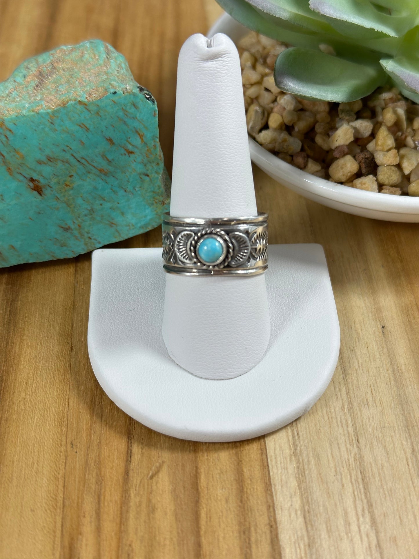 Delayne Reeves Stamped Kingman Ring