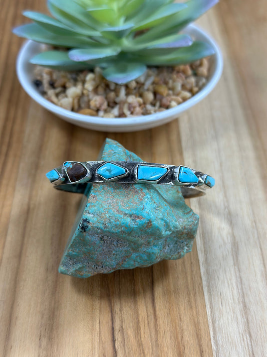 Kingman Turquoise Sterling Silver Bracelet