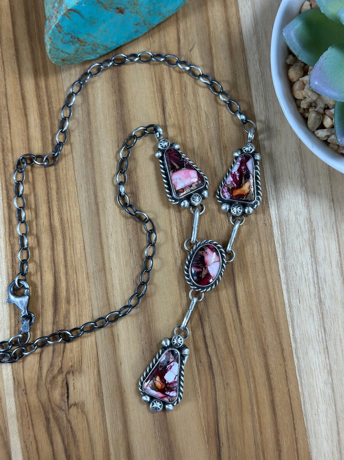 Dahlia Rose Sterling Silver Lariat Set