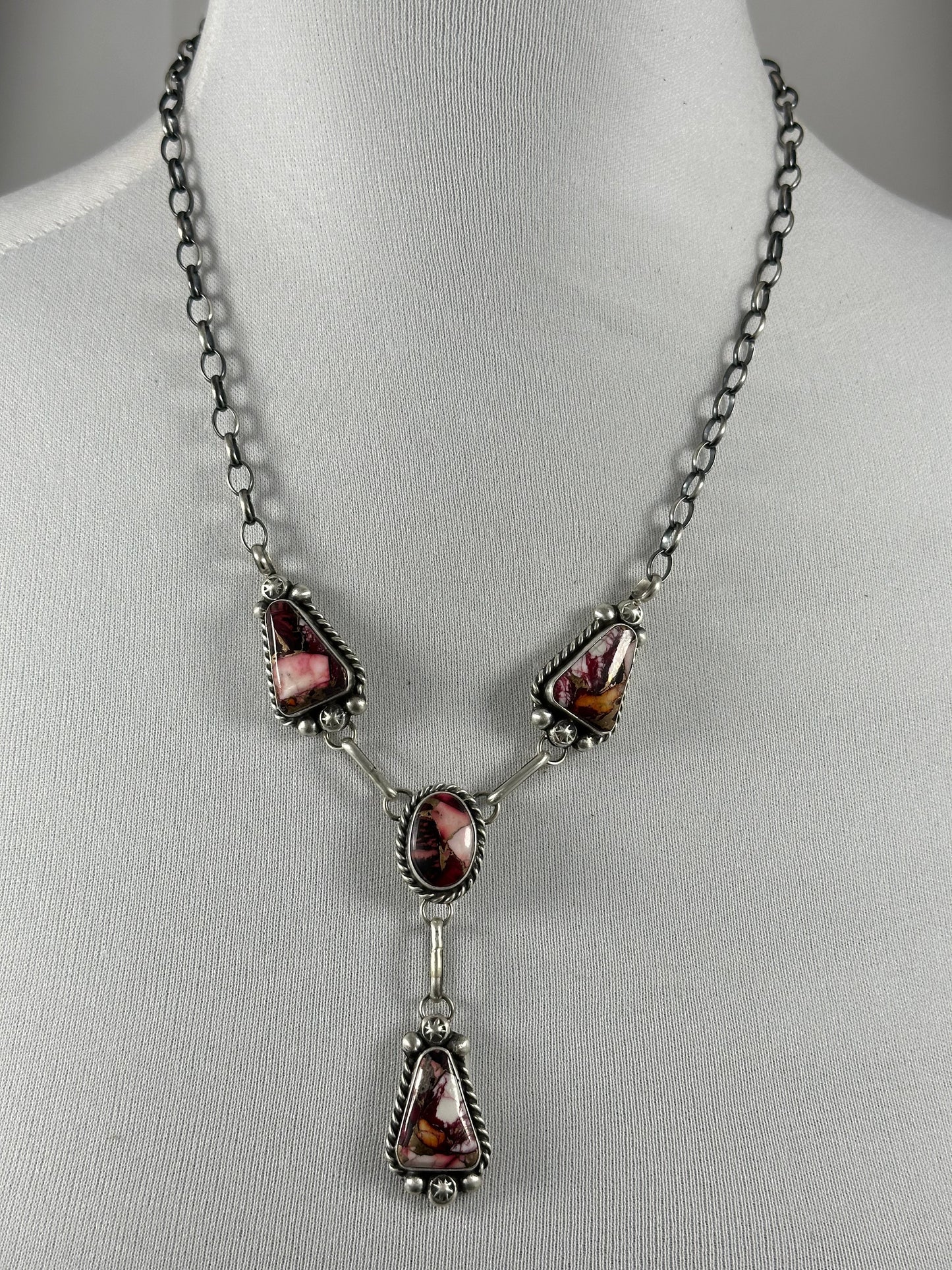 Dahlia Rose Sterling Silver Lariat Set