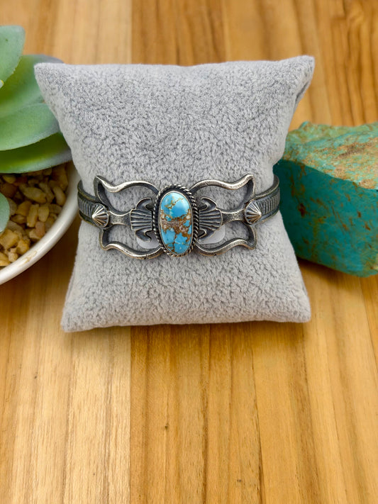 Golden Hills Single Stone Sterling Cuff