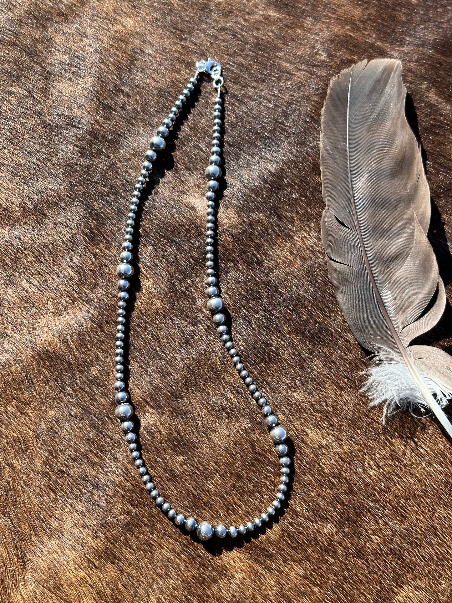 16" 4-8mm Varied Silver Pearl Necklace