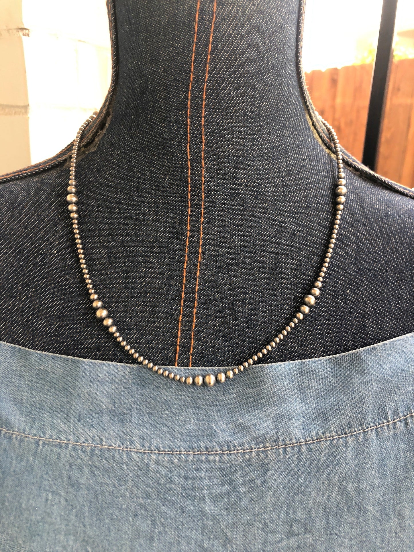 4-8MM Varied Sterling Pearl Necklace