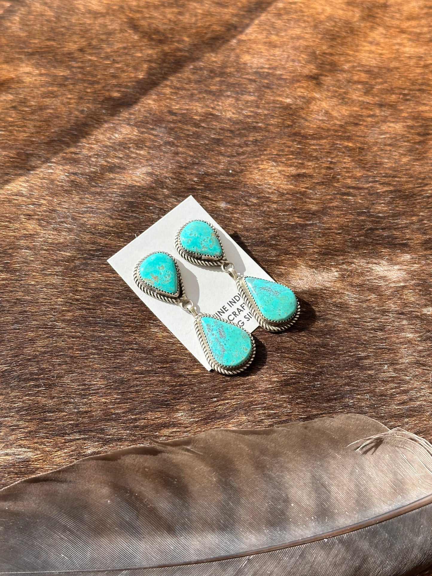 Double Drop Kingman Earrings