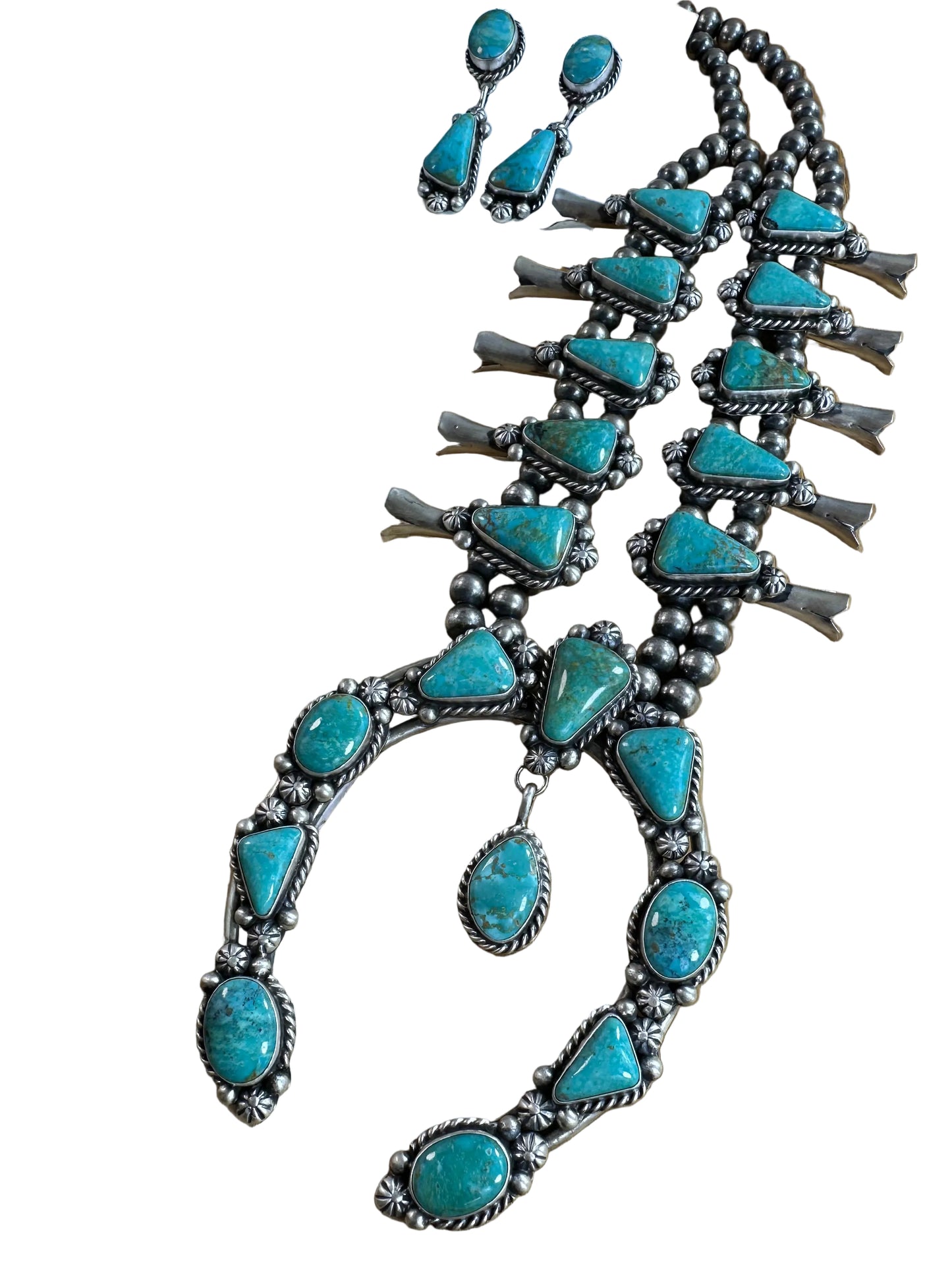 Kingman Turquoise Squash Necklace