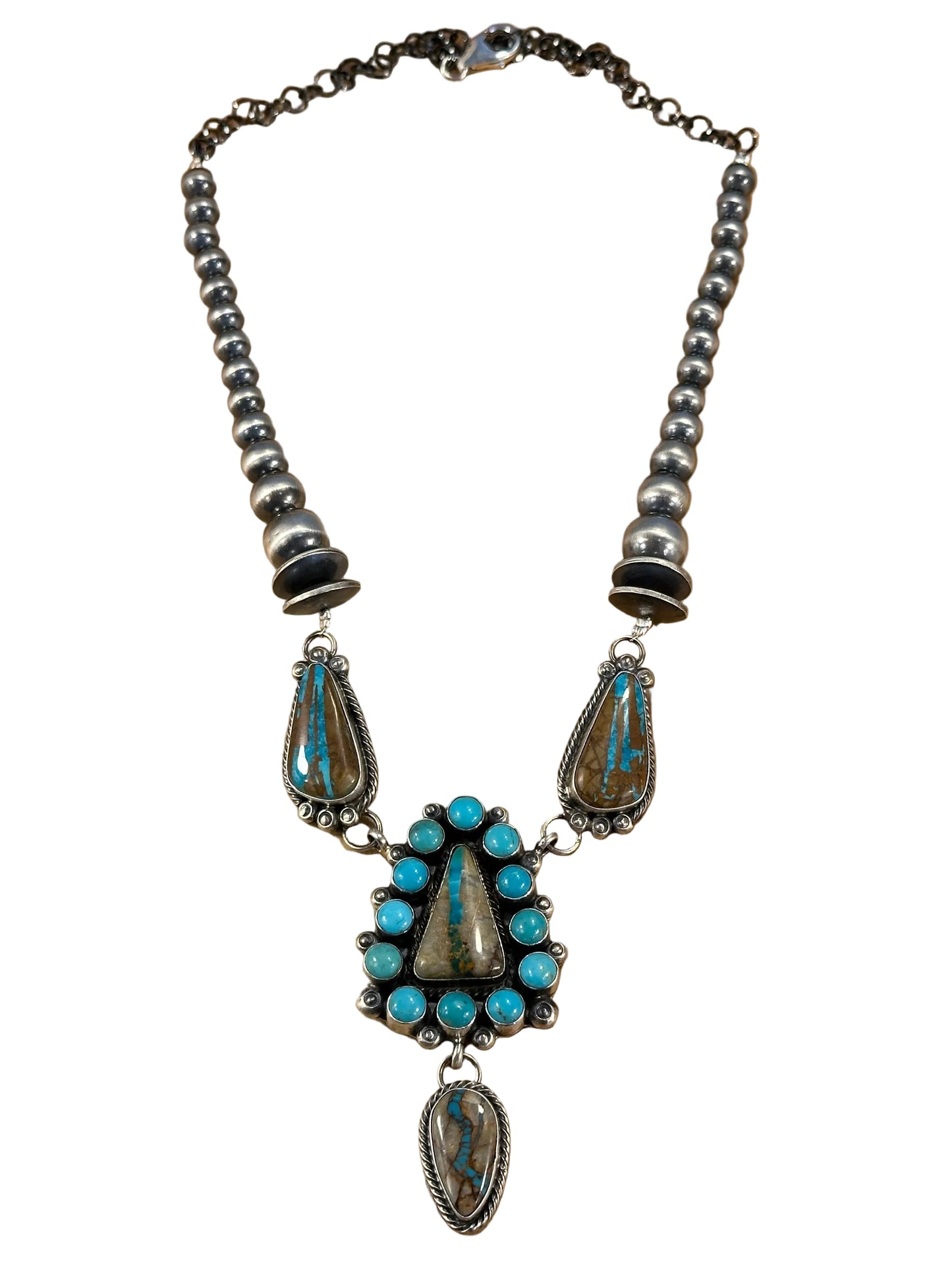 Royston Ribbon Cluster Sterling Silver Lariat
