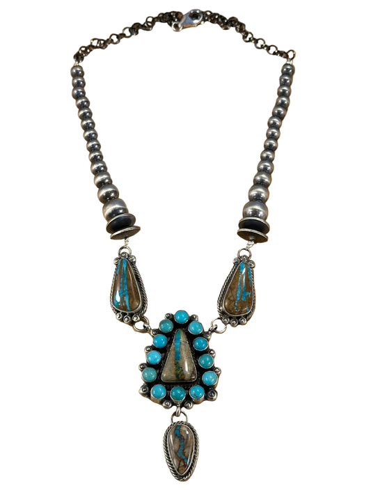 Royston Ribbon Cluster Sterling Silver Lariat
