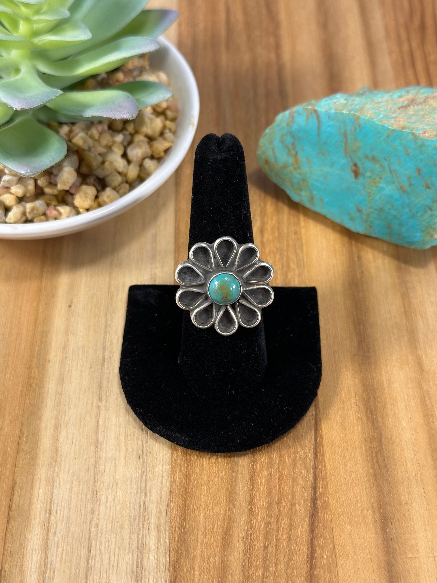 Kingman Flower Sterling Silver Rings