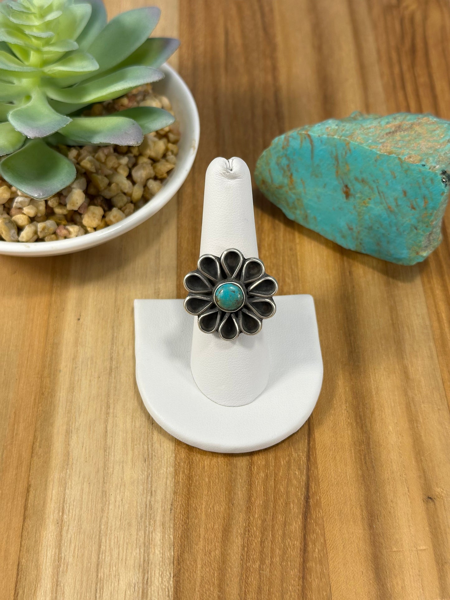 Kingman Flower Sterling Silver Rings