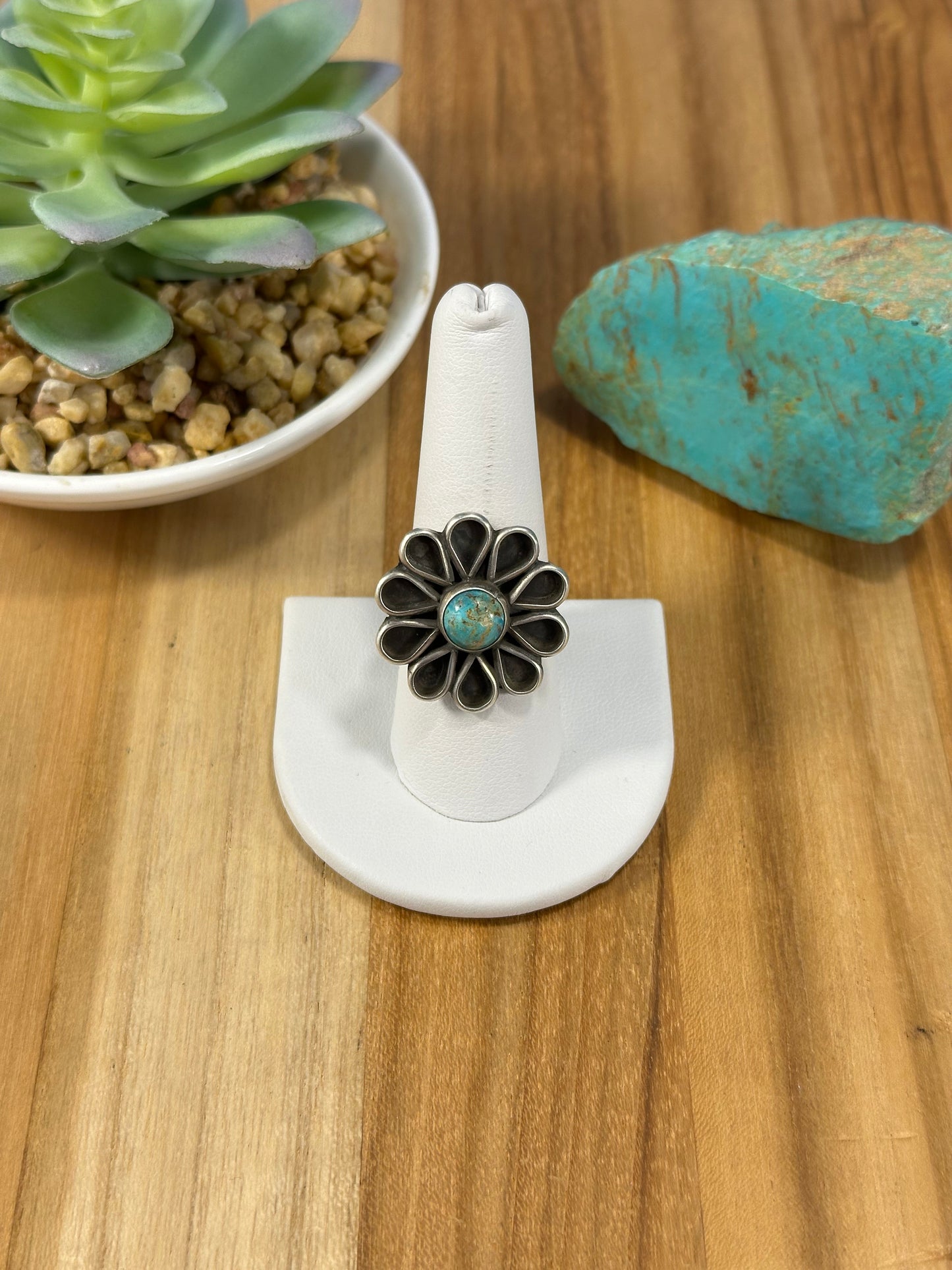 Kingman Flower Sterling Silver Rings