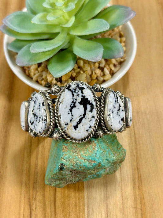 White Buffalo Sterling Cuff