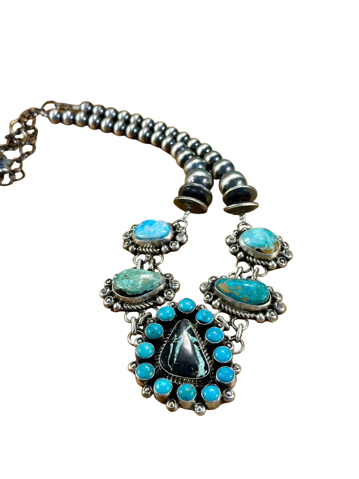 Black Jack & Royston Cluster Choker Necklace