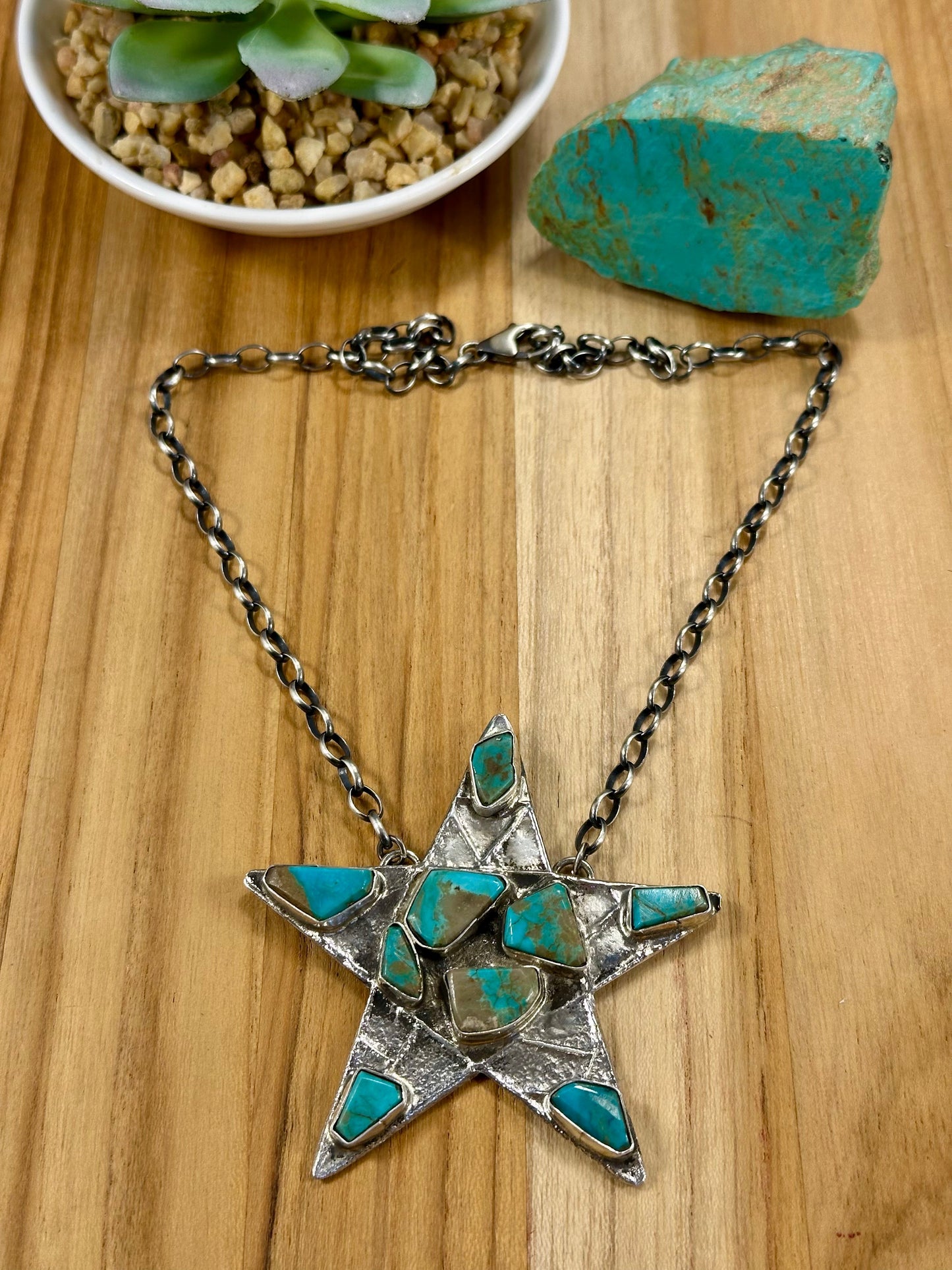 Kingman Turquoise Star Necklace