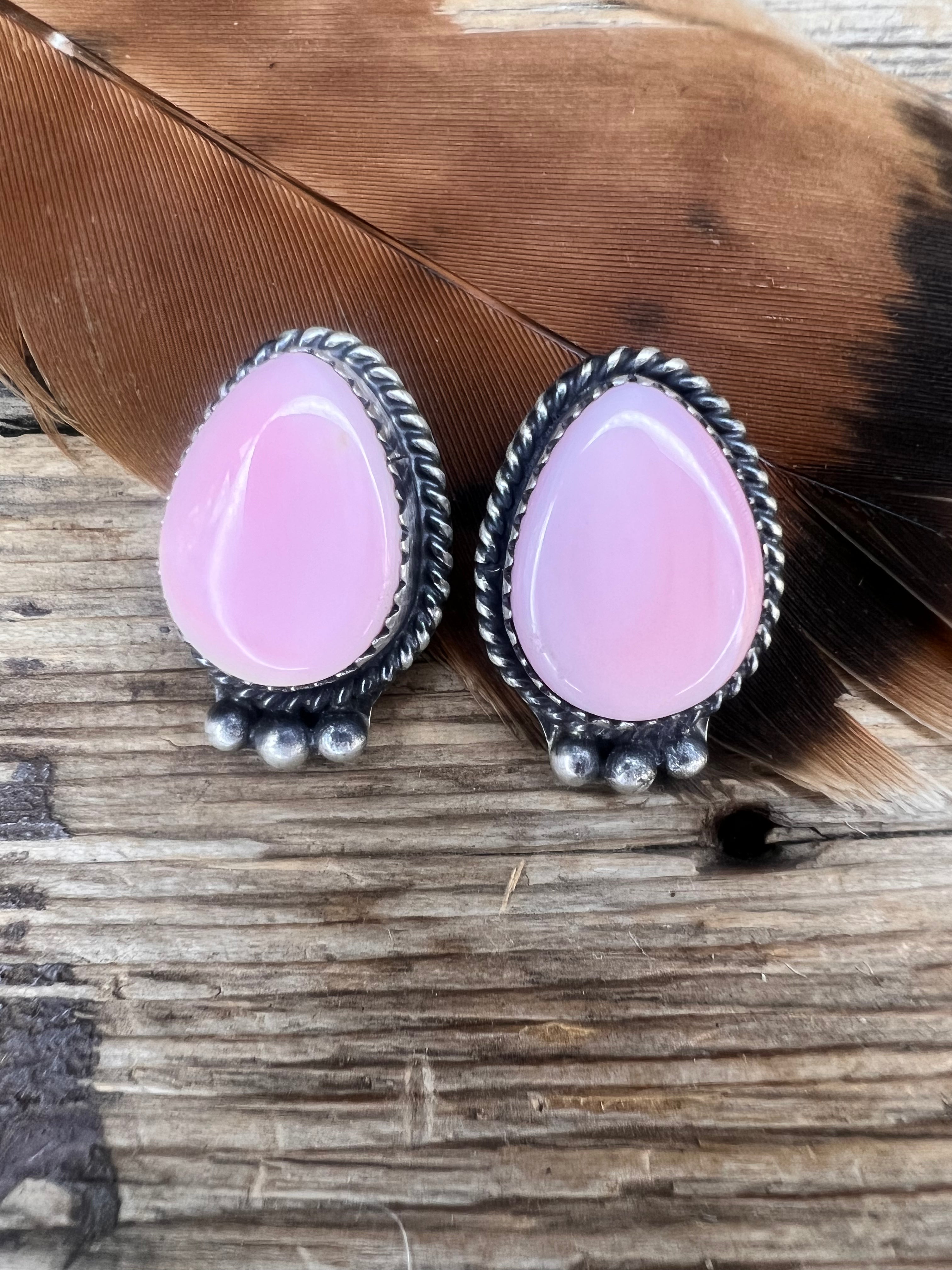 Cotton candy stud earrings