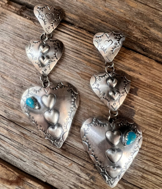 Level 3 Heart Dangle Earrings