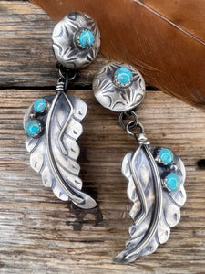 Concho Feather Earrings